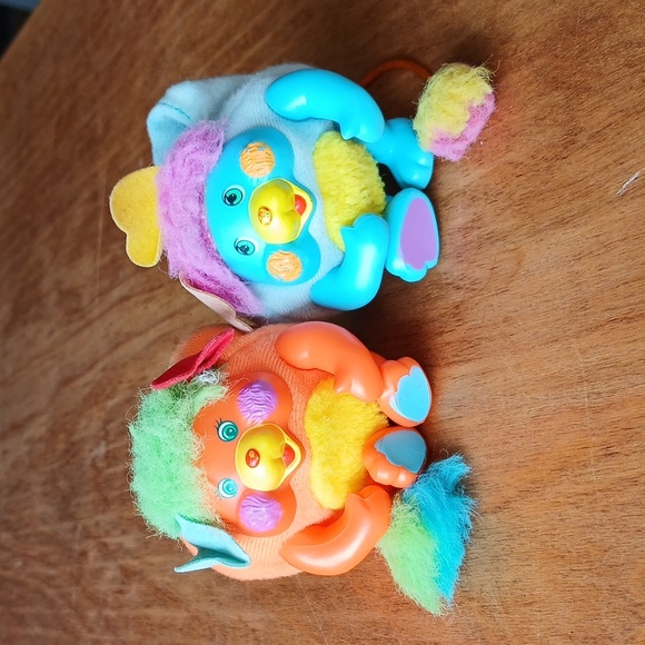 Vintage Pocket Popples Blue "P.C. Popple" & Orange "Puzzle Popple", 1986 - Picture 2 of 15